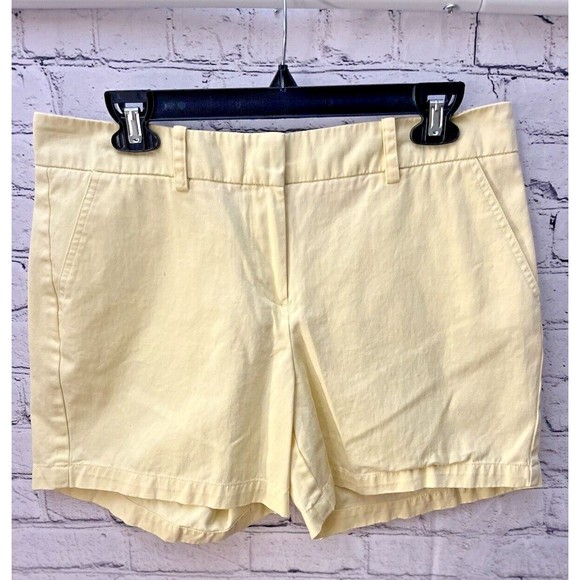 SANDRO Chino Shorts Yellow‎  Women's Size 10 Mid Rise 5 inch inseam - Picture 1 of 6